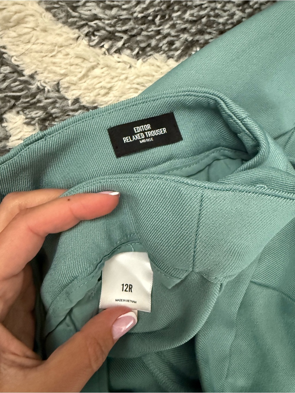 Express Editor Relaxed Trouser - Seafoam